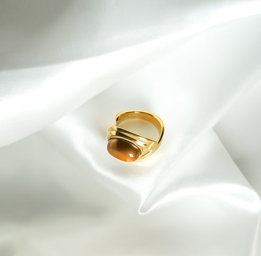 The Gaia Brown Stone Ring