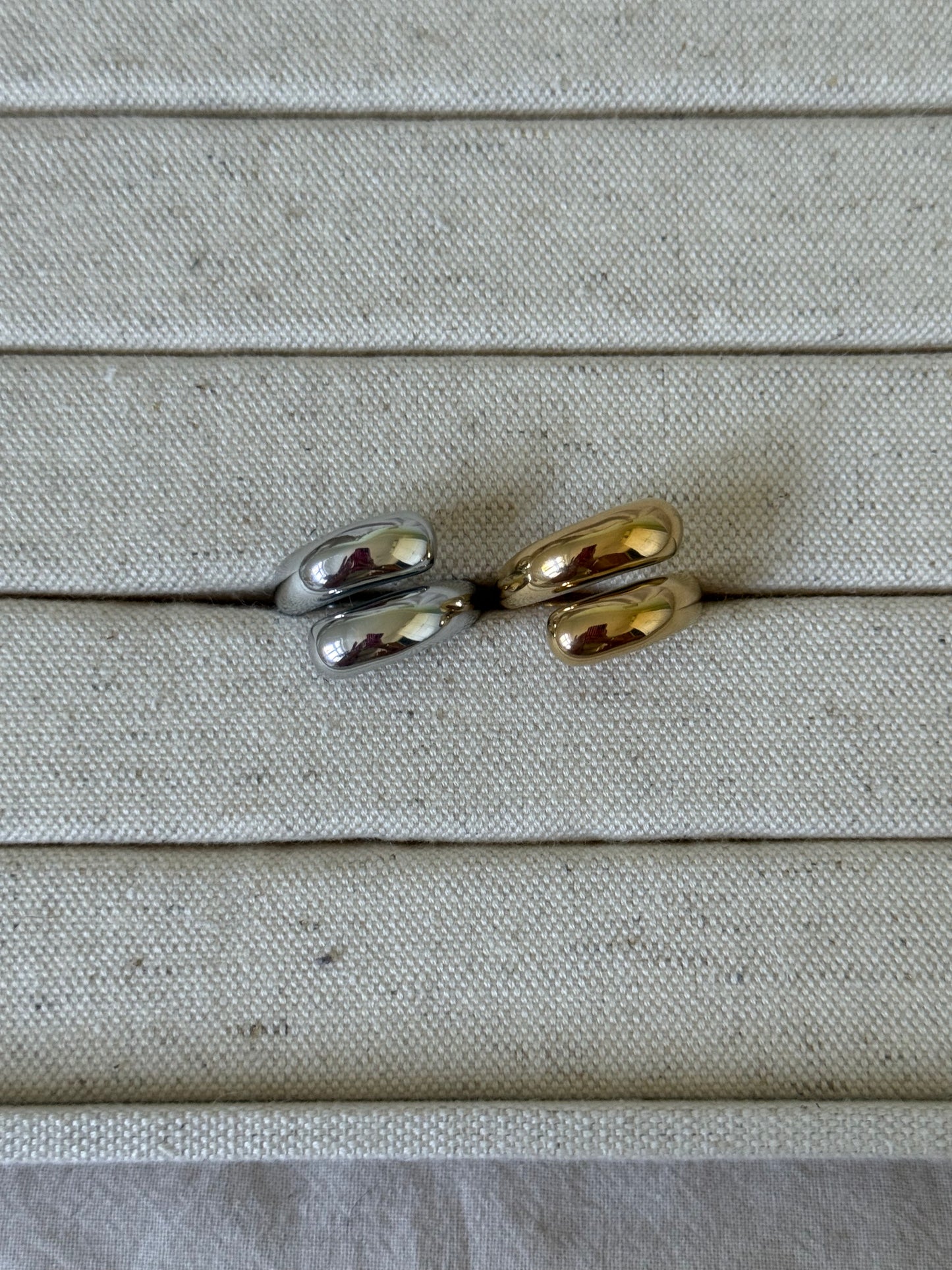 gold and silver CHUNKY STATEMENT RINGS