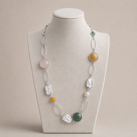 The Amara Colour Stone Necklace