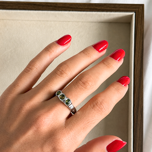 The Moss Green Stone Ring