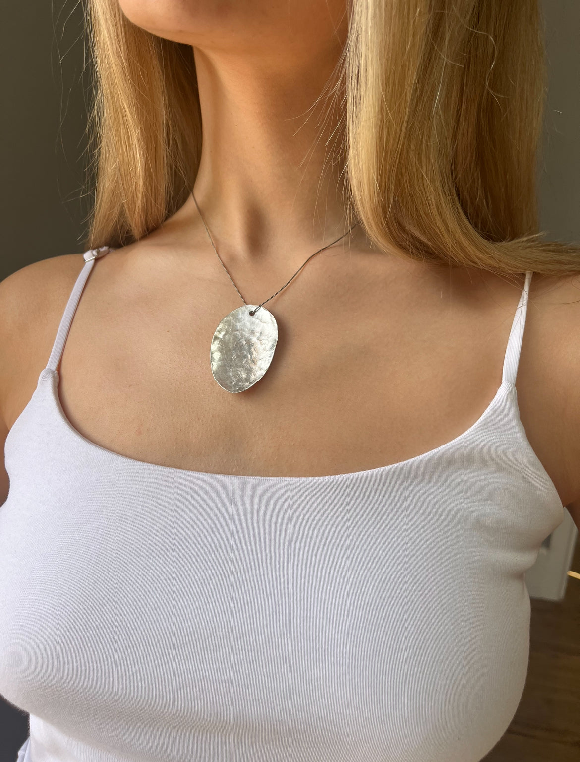 The Hammered Spoon Necklace image 1