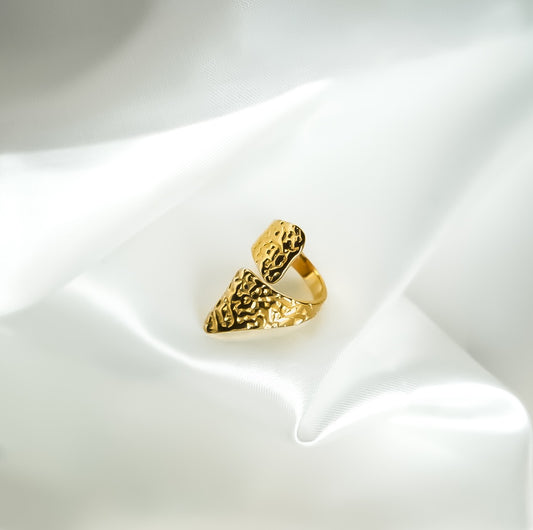 The Sola Hammered Wrap Ring