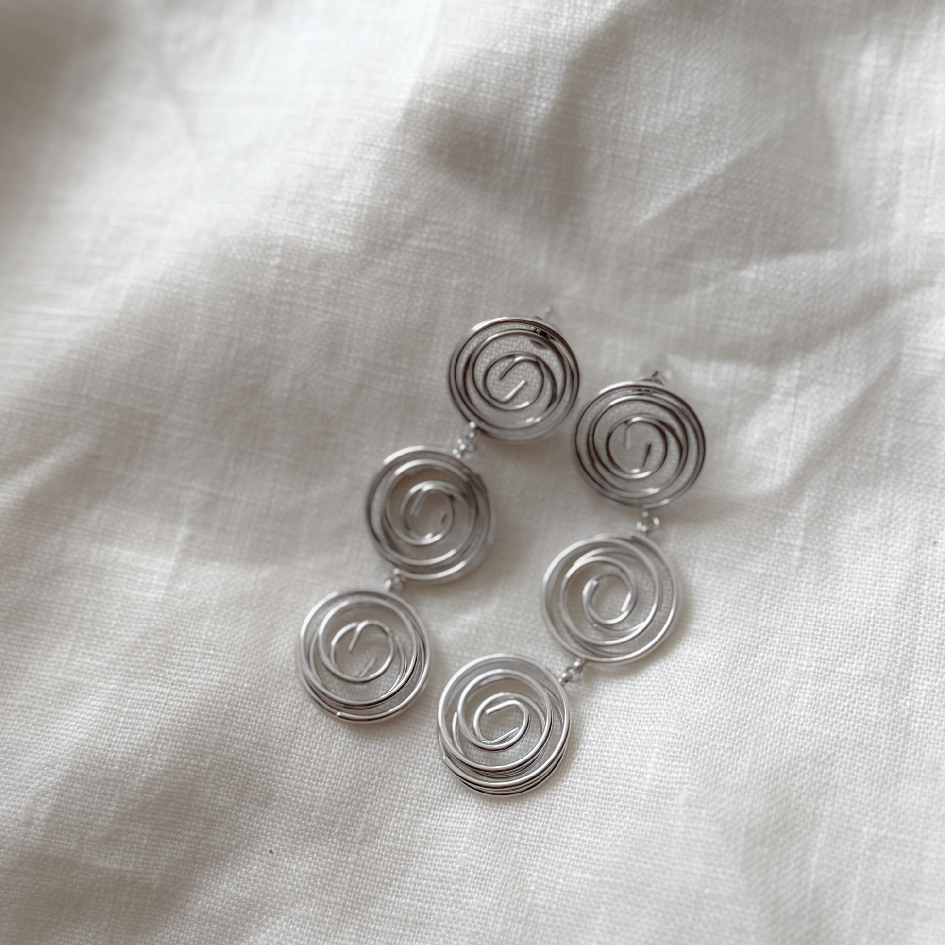 The Swirl Spiral Drop Earrings
