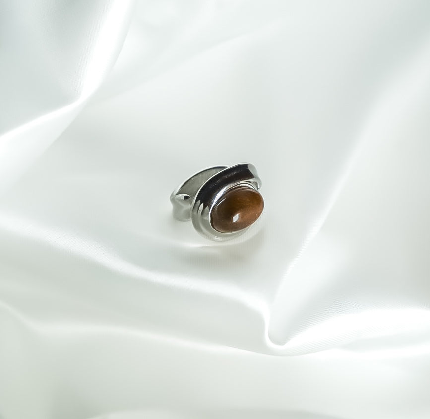 The Gaia Brown Stone Ring