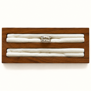The Parallel Silver Double Band Ring
