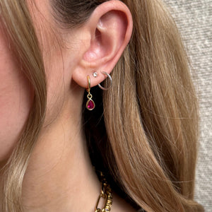 The Tear Drop Coloured Stone Earrings