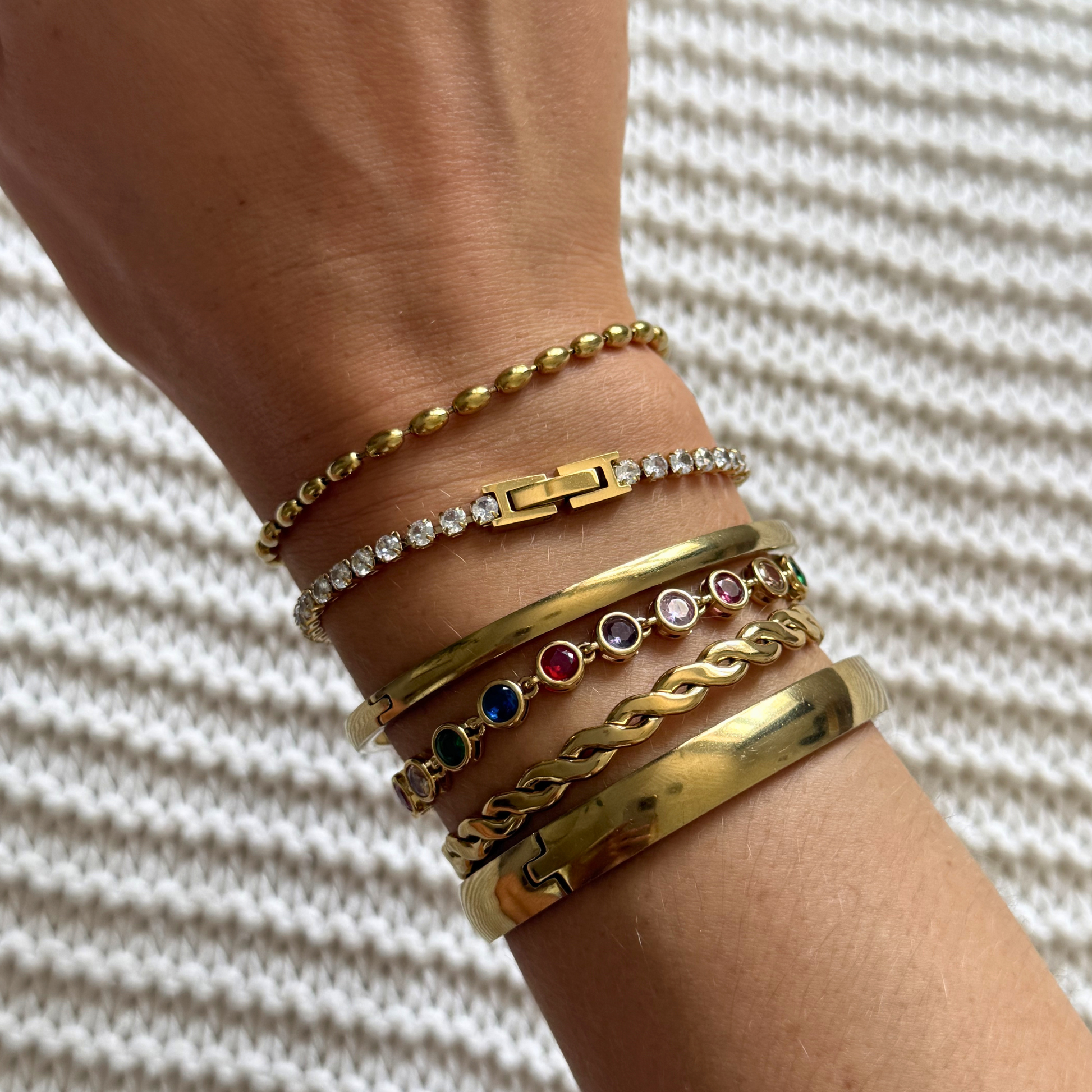 The Elba Coloured Stone Tennis Bracelet