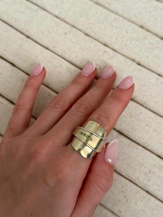 The Petite Gold Spoon Ring