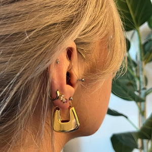 The Cube Square Hoop Earrings