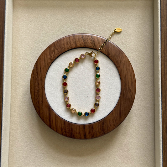The Elba Coloured Stone Tennis Bracelet