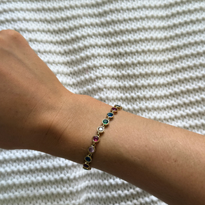 The Elba Coloured Stone Tennis Bracelet