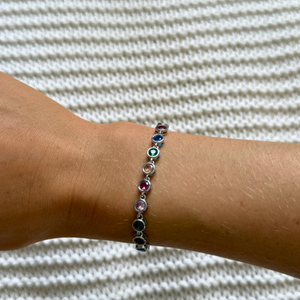 The Elba Coloured Stone Tennis Bracelet