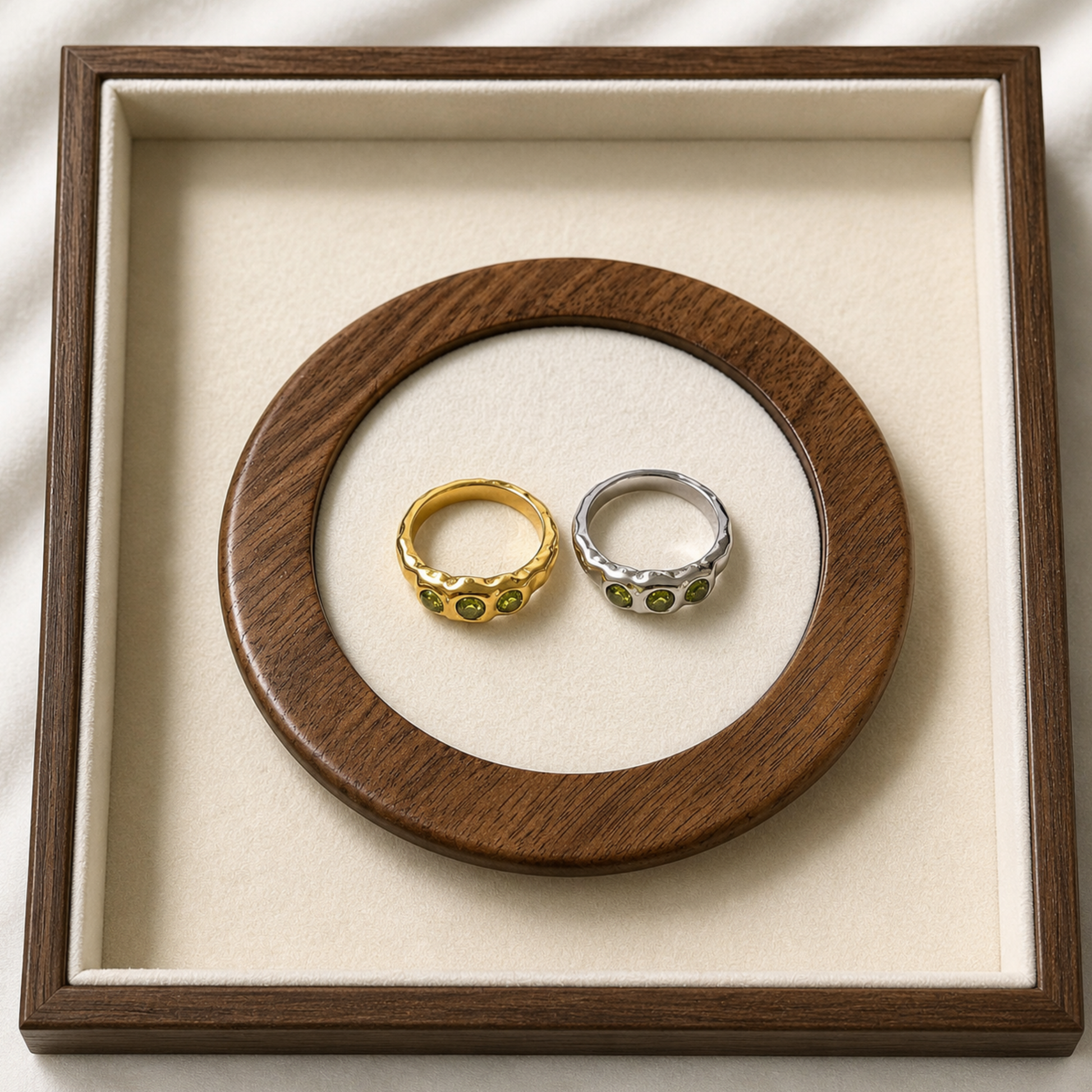 The Moss Green Stone Ring