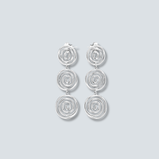The Swirl Spiral Drop Earrings