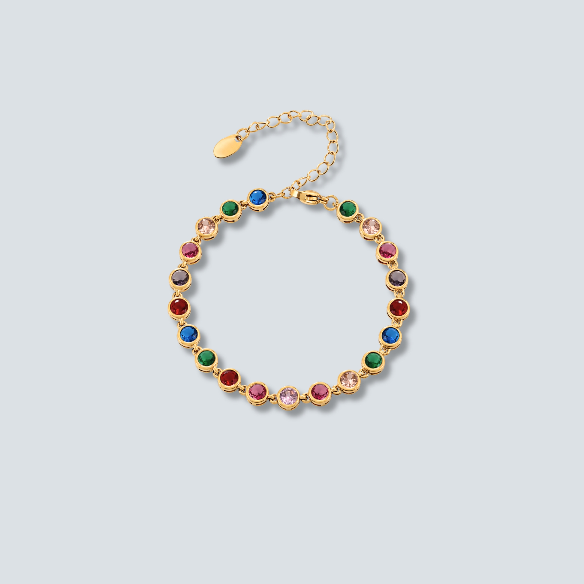 The Elba Coloured Stone Tennis Bracelet