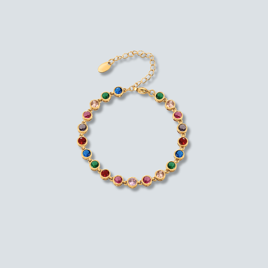 The Elba Coloured Stone Tennis Bracelet