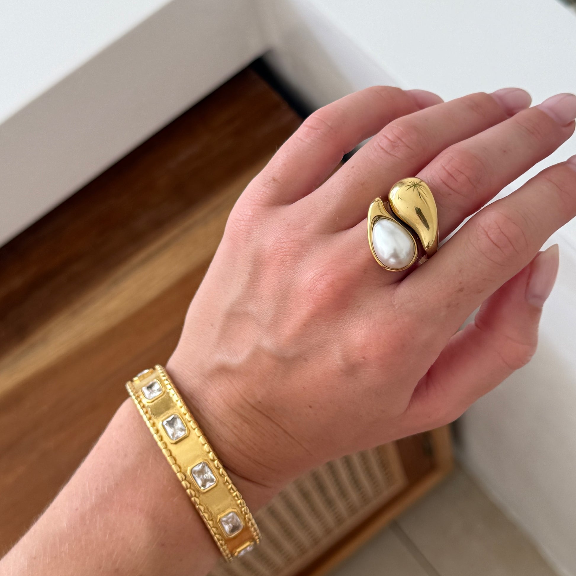 The Opal Pearl Wrap Ring