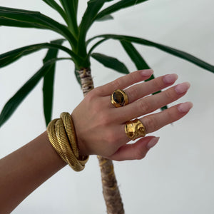 The Snake Triple Ribbed Bangle