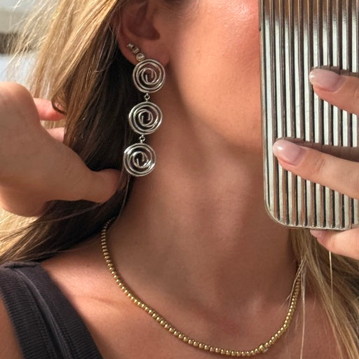 The Swirl Spiral Drop Earrings