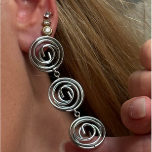 The Swirl Spiral Drop Earrings
