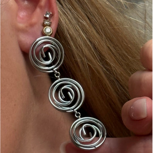 The Swirl Spiral Drop Earrings