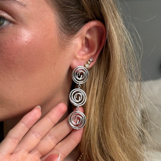 The Swirl Spiral Drop Earrings
