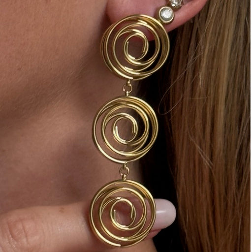 The Swirl Spiral Drop Earrings