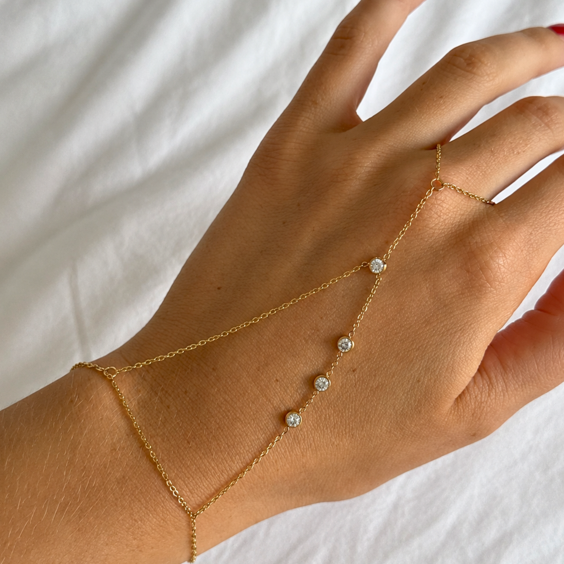 The Alba Stone Hand Chain