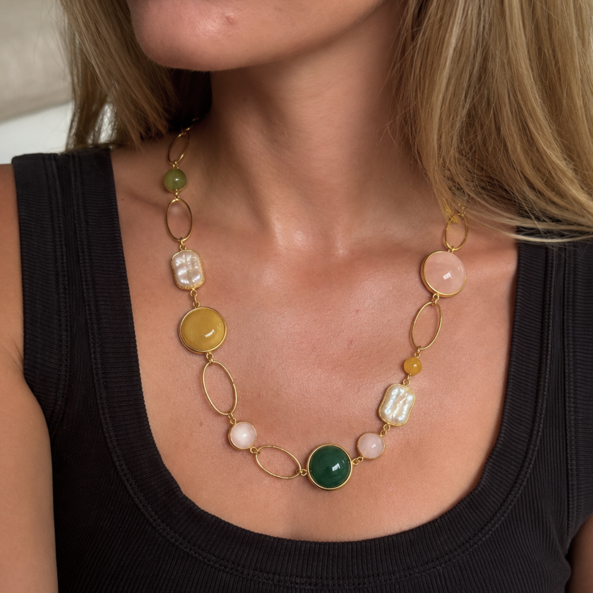 The Amara Colour Stone Necklace