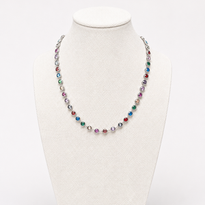 The Elba Coloured Stone Tennis Necklace