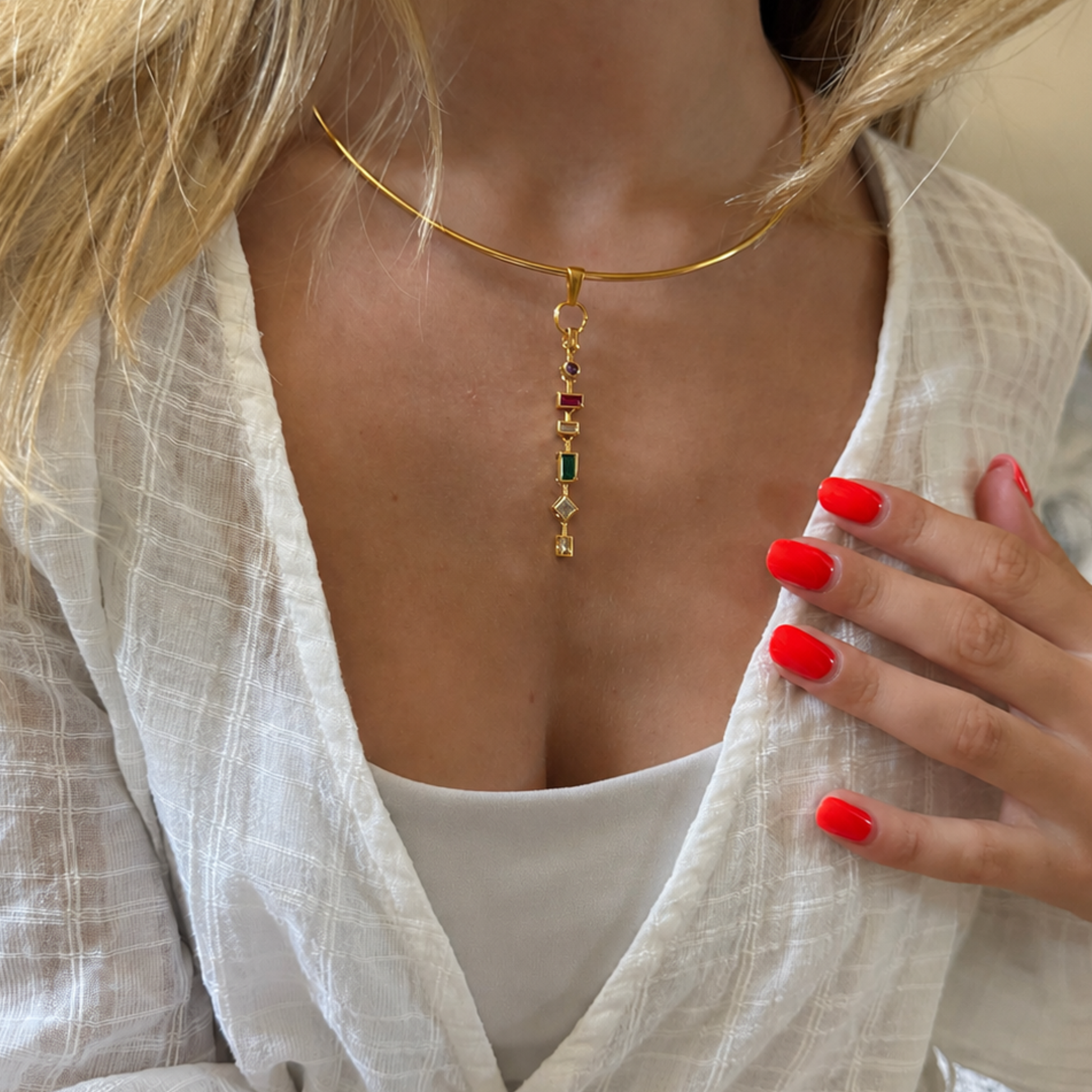 The Elba Drop Collar Torque Necklace