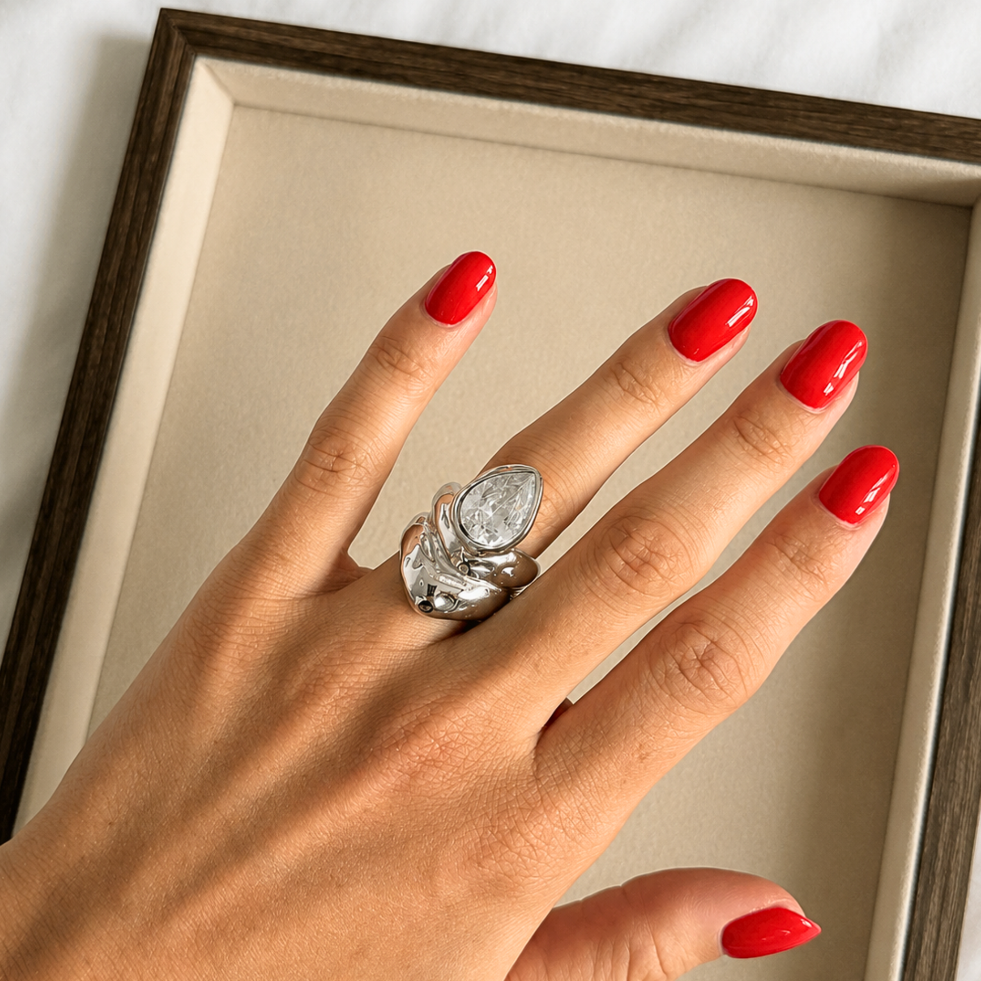 The Halo Stone Ring