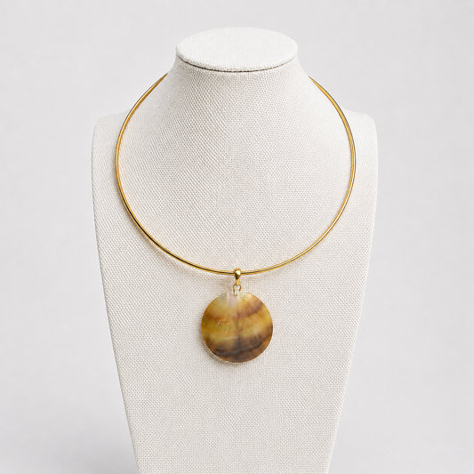 The Luna Shell Collar Torque Necklace