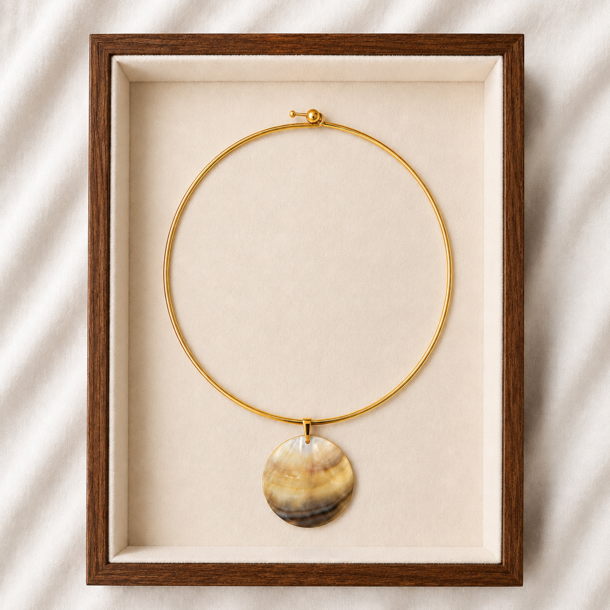 The Luna Shell Collar Torque Necklace