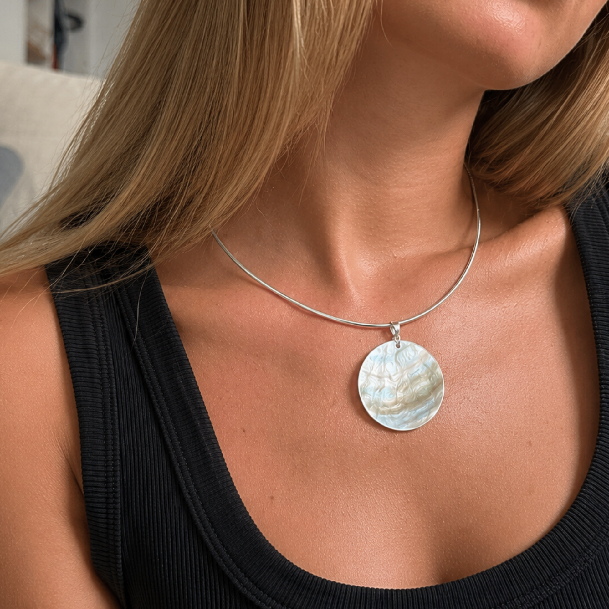 The Luna Shell Collar Torque Necklace