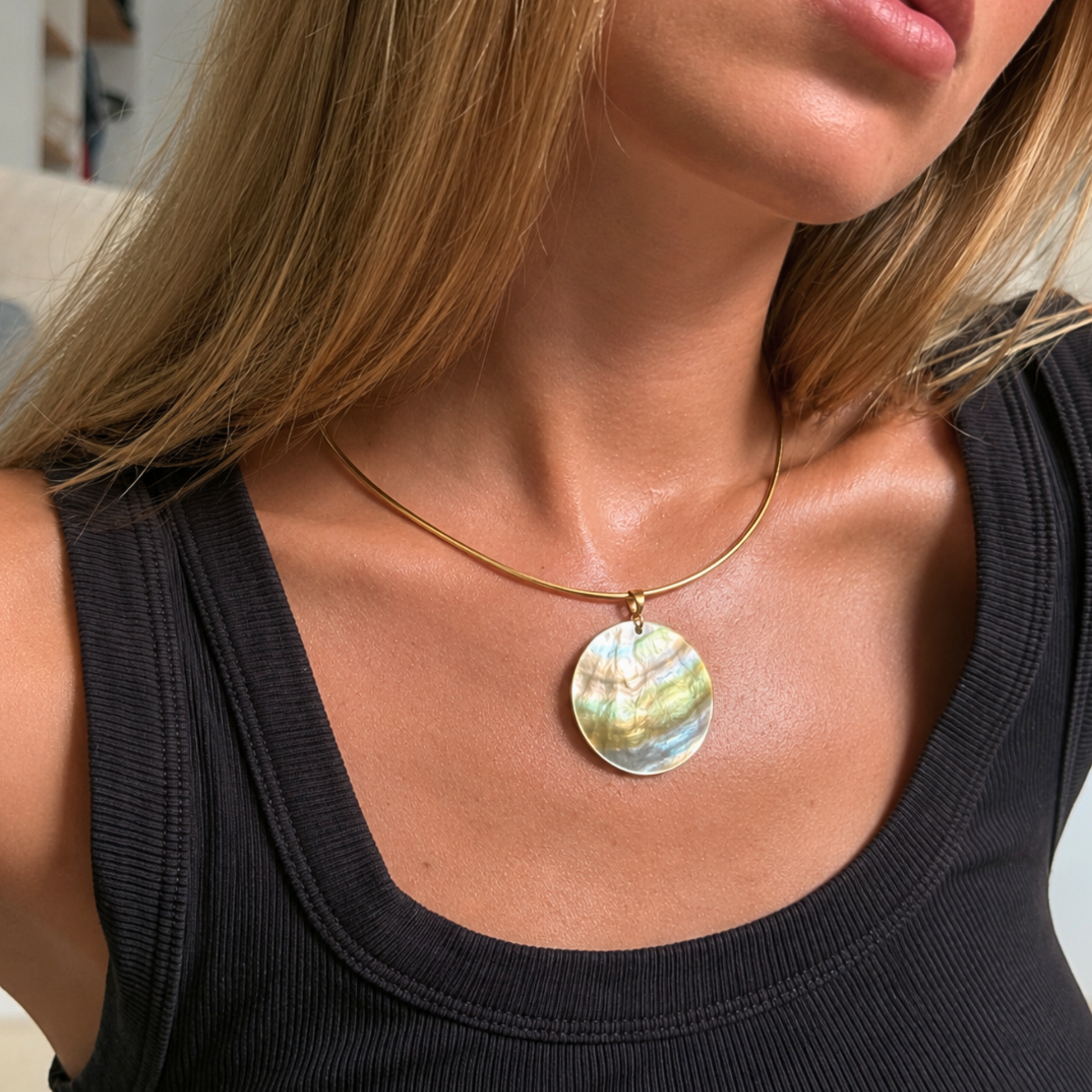 The Luna Shell Collar Torque Necklace