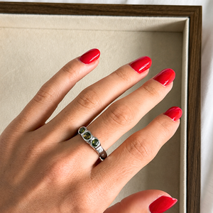 The Moss Green Stone Ring