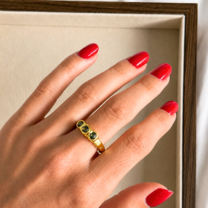 The Moss Green Stone Ring