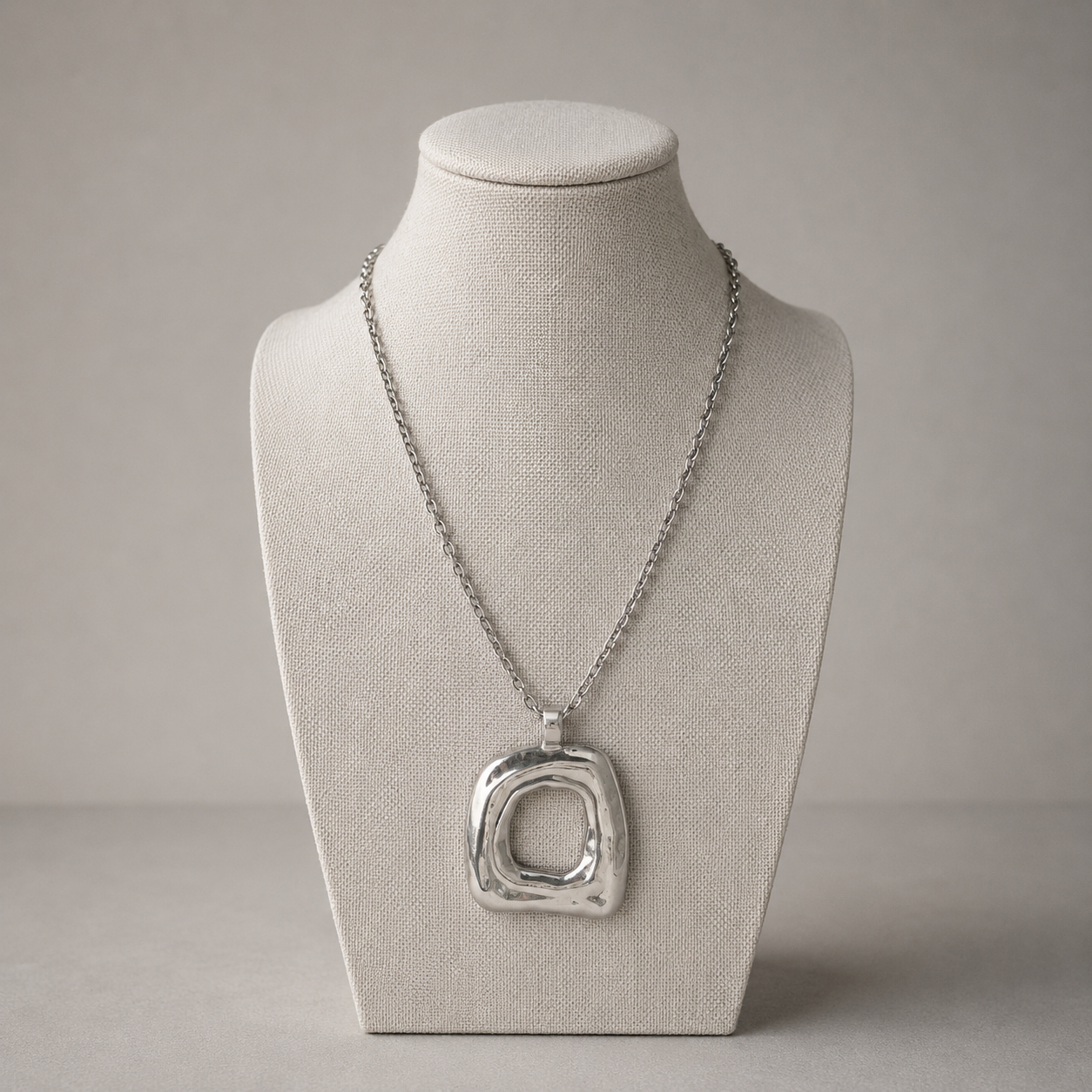 The Muse Square Pendant Necklace